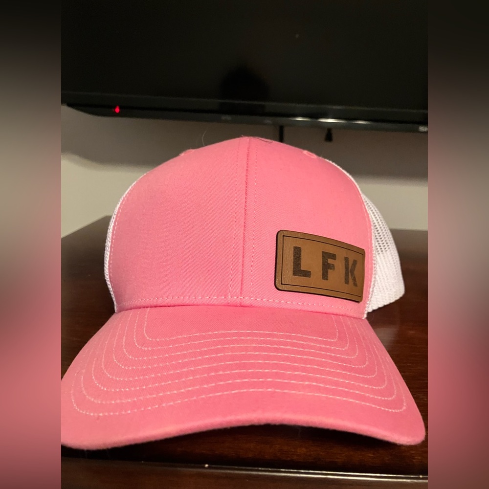 Pink “LFK” hat! Worn once!